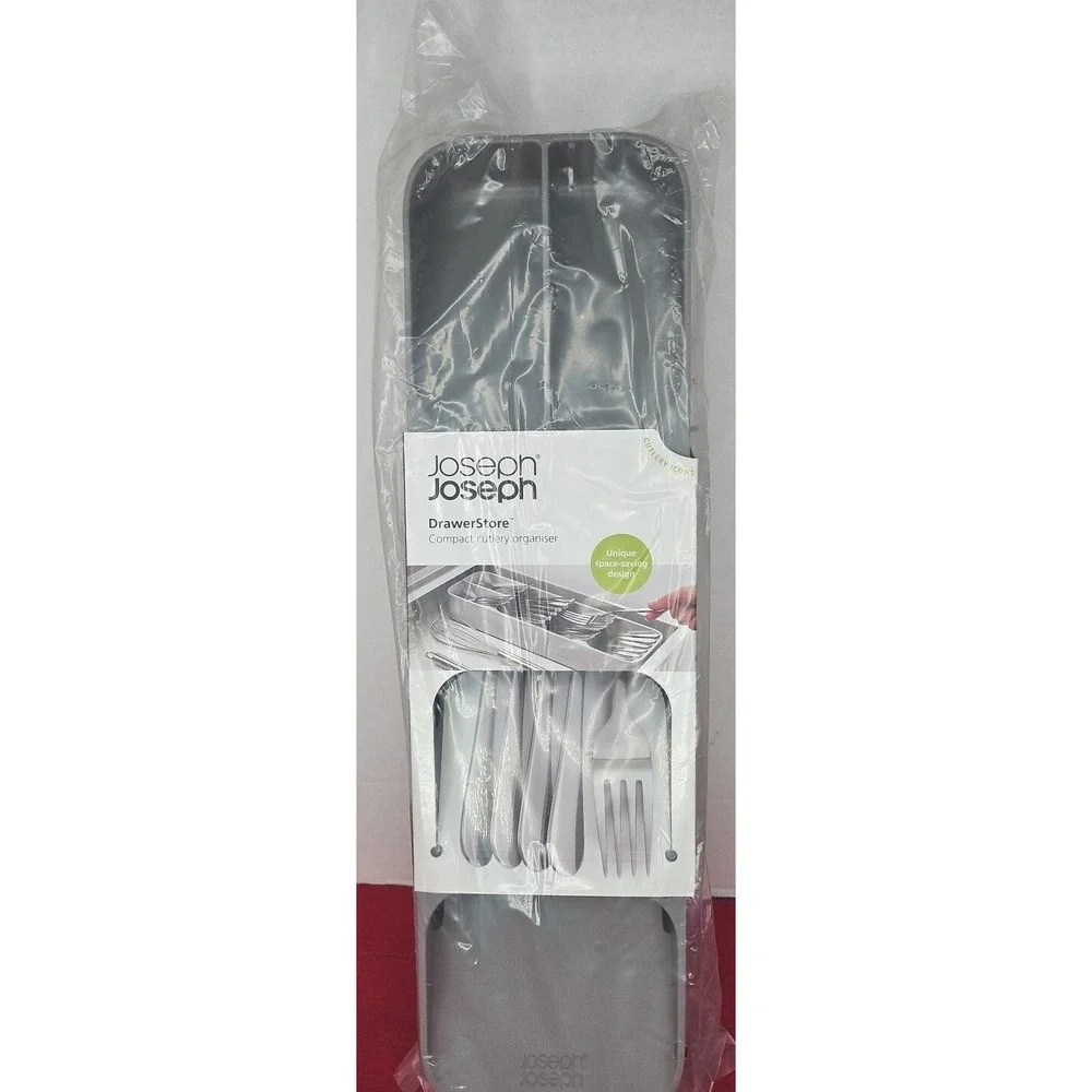 Joseph Joseph DrawerStore‎ Compact Cutlery Organizer Silverware Kitchen Gray New